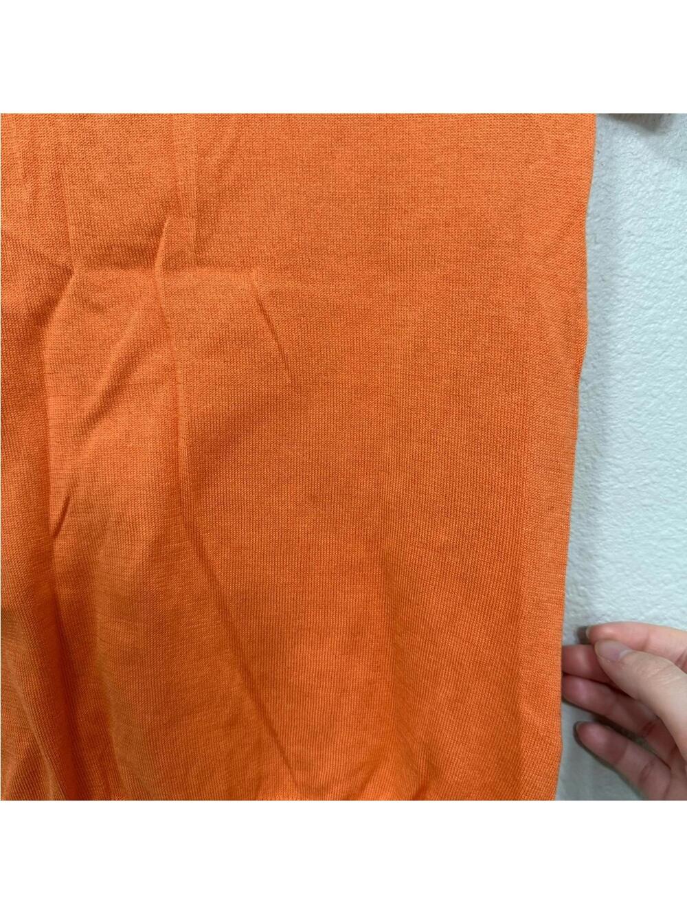 NWT Maxime Orange Short Sleeve Cardigan Top V-Neck Button Up Medium Y2K Coquette - Picture 3 of 5